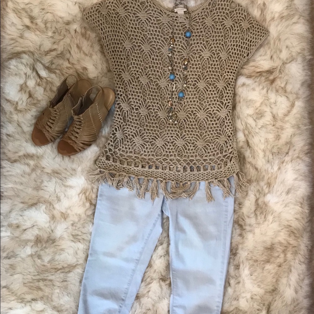 Chico’s Open Knit Blouse